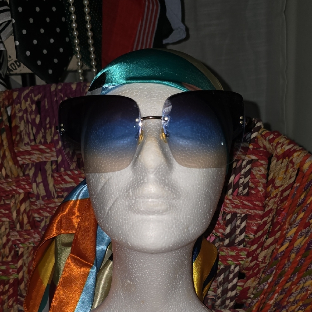 Kate Spade Blue and Pink Aviator Sunglasses - Picture 4 of 4